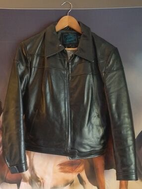 Steve Madden Black Leather Jacket - Classic Zip Front
